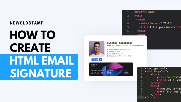 How to Create HTML Email Signature - Newoldstamp