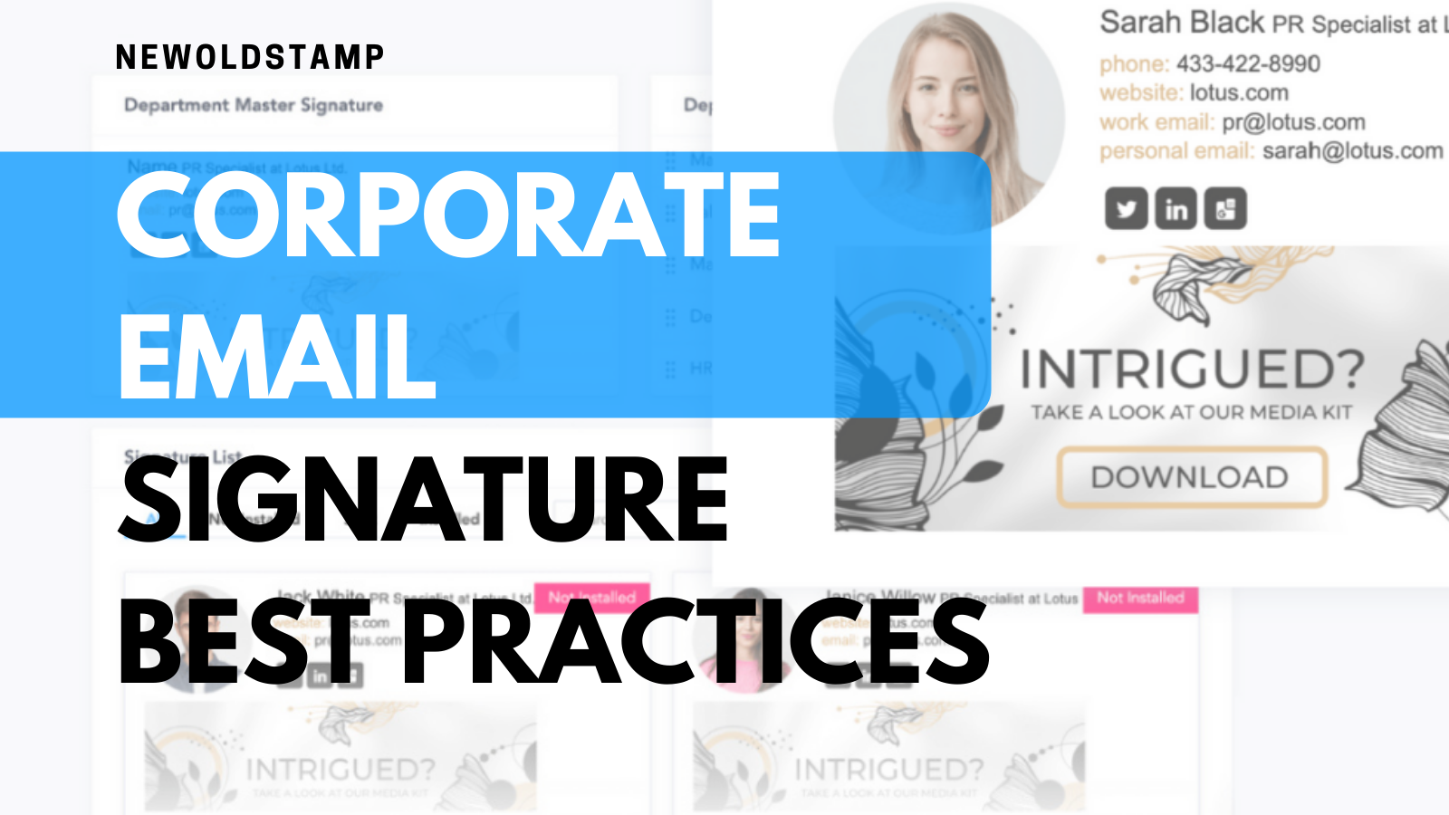 Corporate Email Signature Best Practices NEWOLDSTAMP