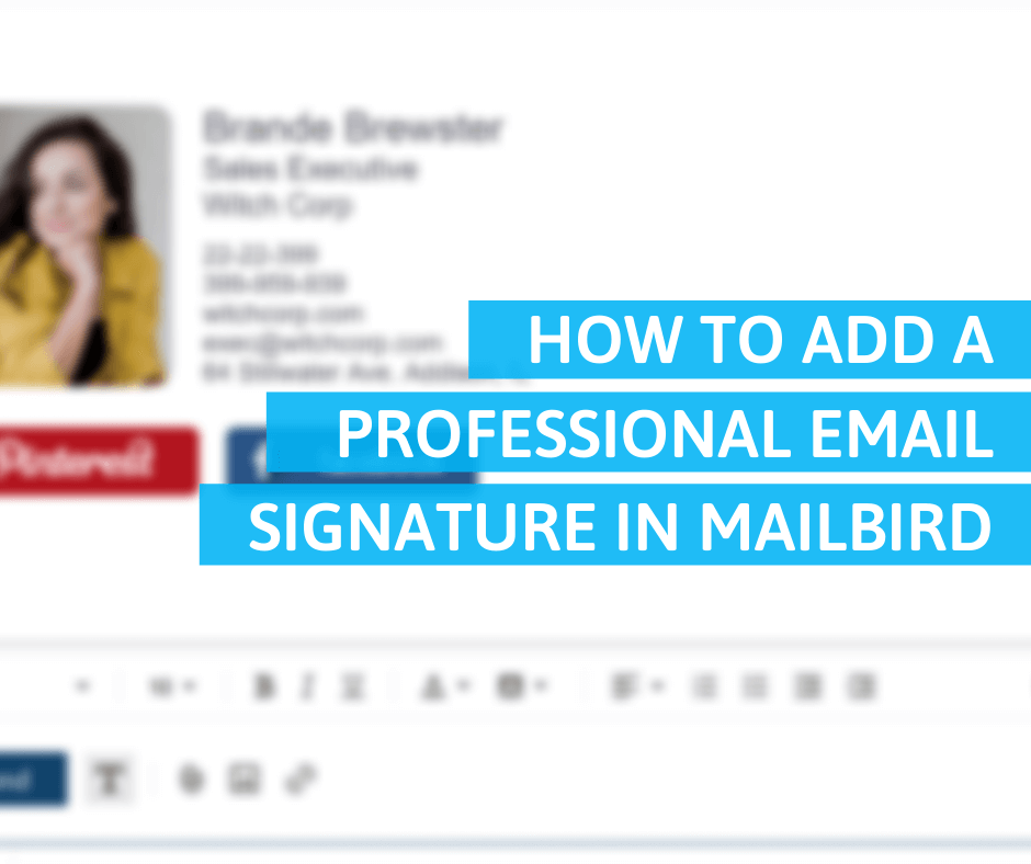 how to create signature in mailbird