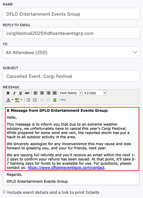 payment letter postpone business NEWOLDSTAMP Event  to an  How Cancellation Write Email?