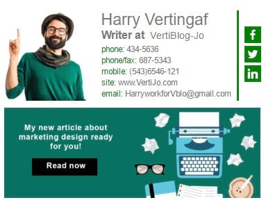 email signature for bloggers