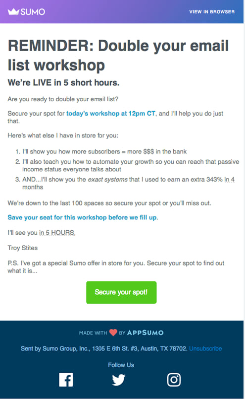 13 Great Event Reminder Email Techniques That Really Work NEWOLDSTAMP
