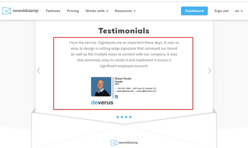 testimonial website example