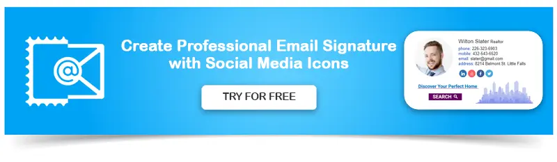 Create Professional Email Signature with Social Media Icons