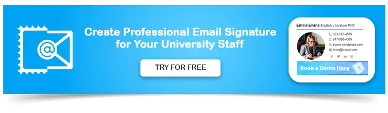 Create Professional Email Signature for University