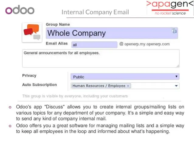 Email segmentation for a company