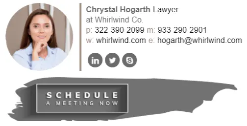 Create Professional Email Signature with CTA Banner for Lawyer