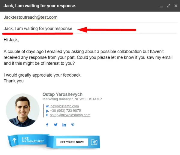 personalize your email