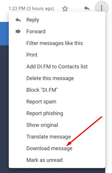 Download messages in Gmail