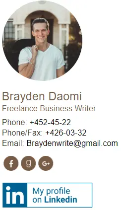 business writer email signature