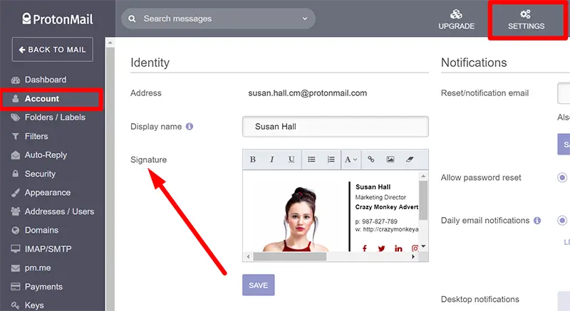 Installing Newoldstamp email signature in ProtonMail