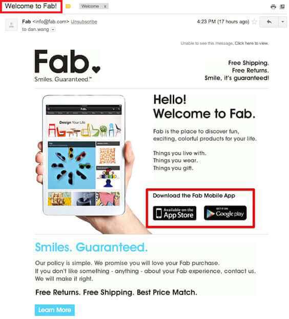 welcome-in-the-subject-line