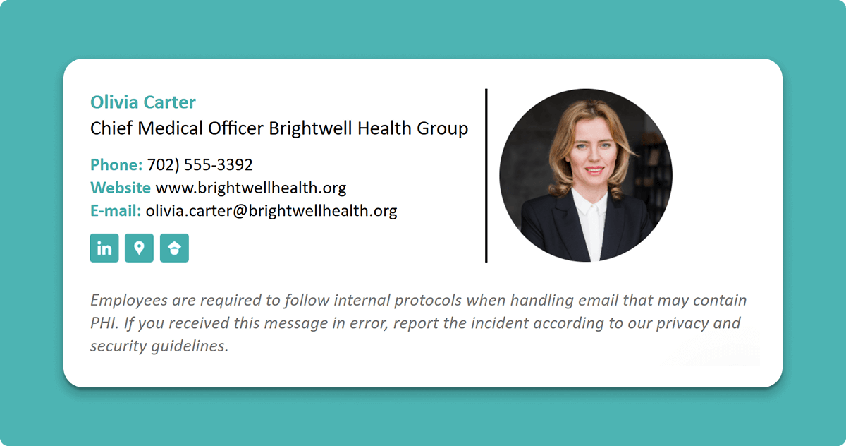 Email Signature With Confidential Communication Policy