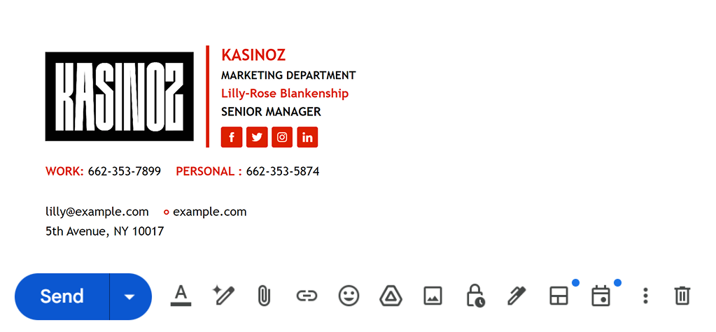 newoldstamp email signature example