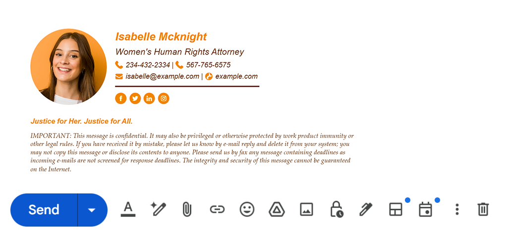 newoldstamp email signature example