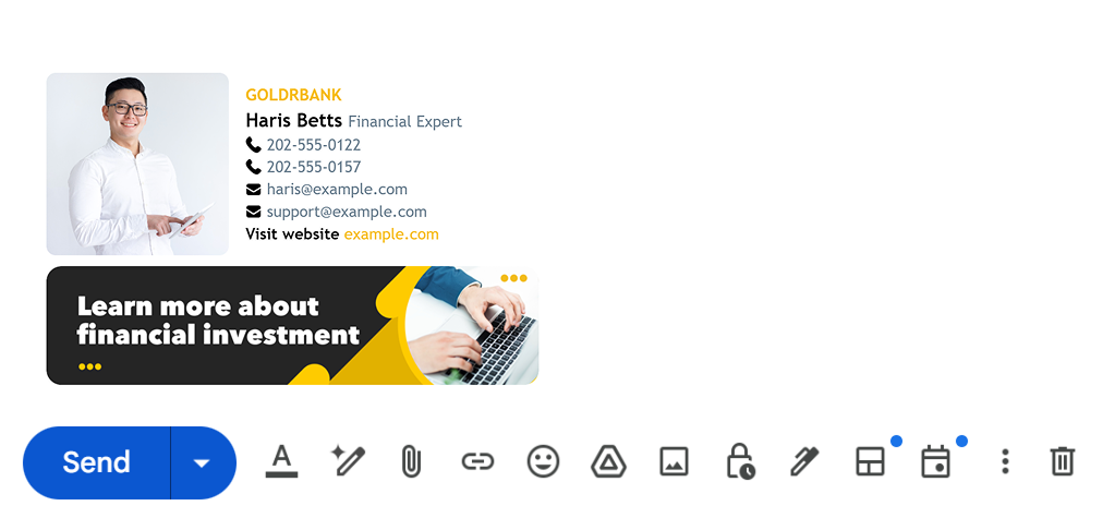 newoldstamp email signature example