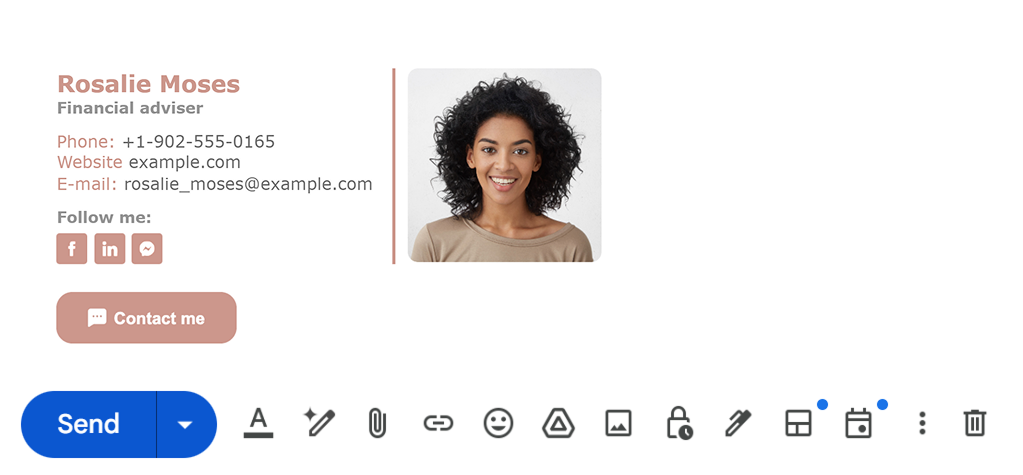 newoldstamp email signature example