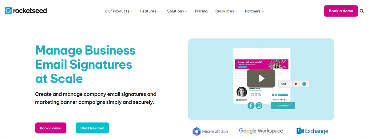 Rocketseed Manage Business Email Signature