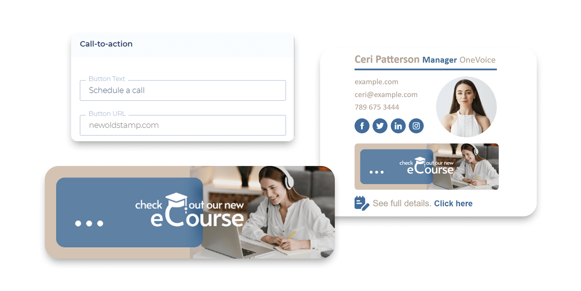 Email Signaturw with Content and Blog Promotion Banner